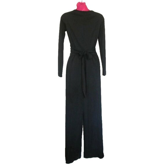 i. magnin 1970s vintage black jumpsuit size small disco - Picture 6 of 7